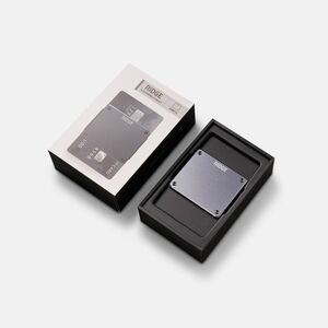 Ridge Lite Minimalist Wallet Royal Black Aluminum RFID Slim EDC New Box
